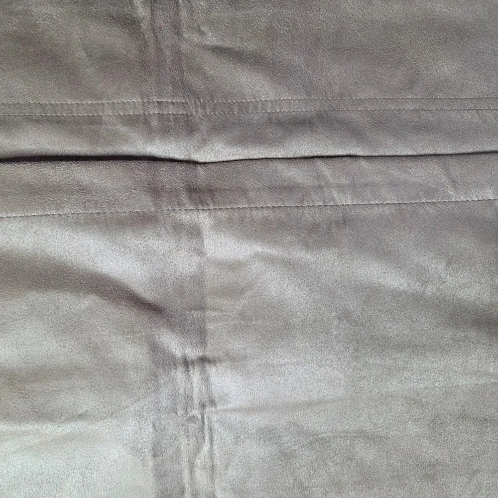 Pottery Barn Microfiber Faux Suede Tan Stitched Pillow Sham Zipper Closure‎